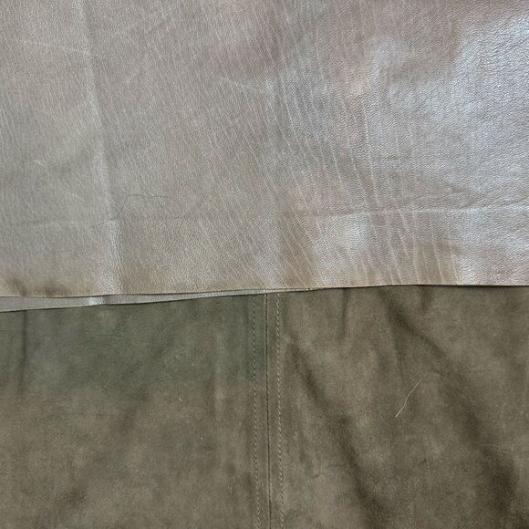 VINCE. Brown Suede Leather Shift Mini Dress Sz L - Picture 7 of 10